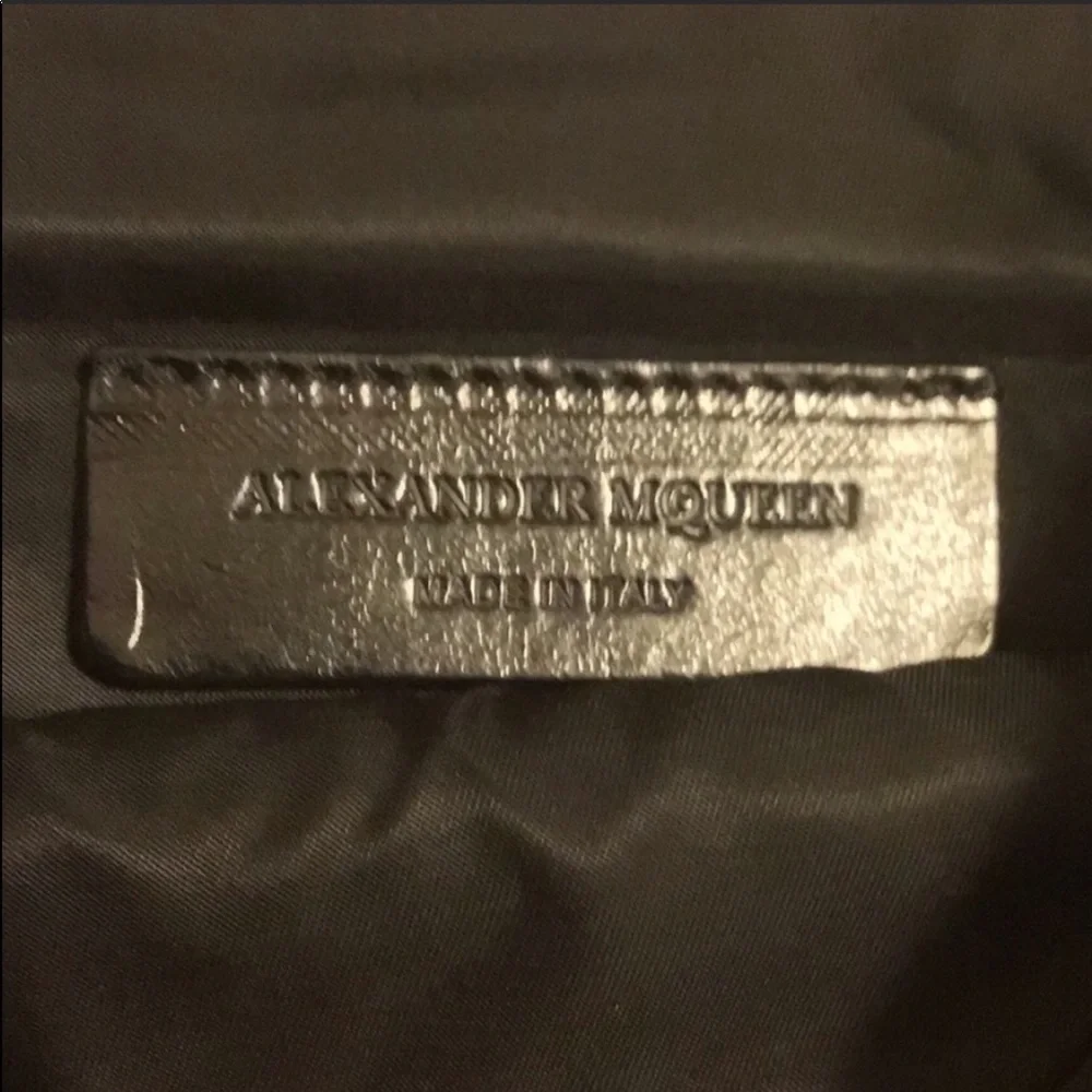 McQueen Union Jack studded large pouch